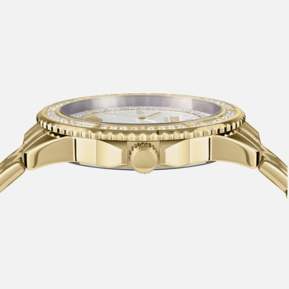Versace 38mm Gold Diamond Womens Watch
